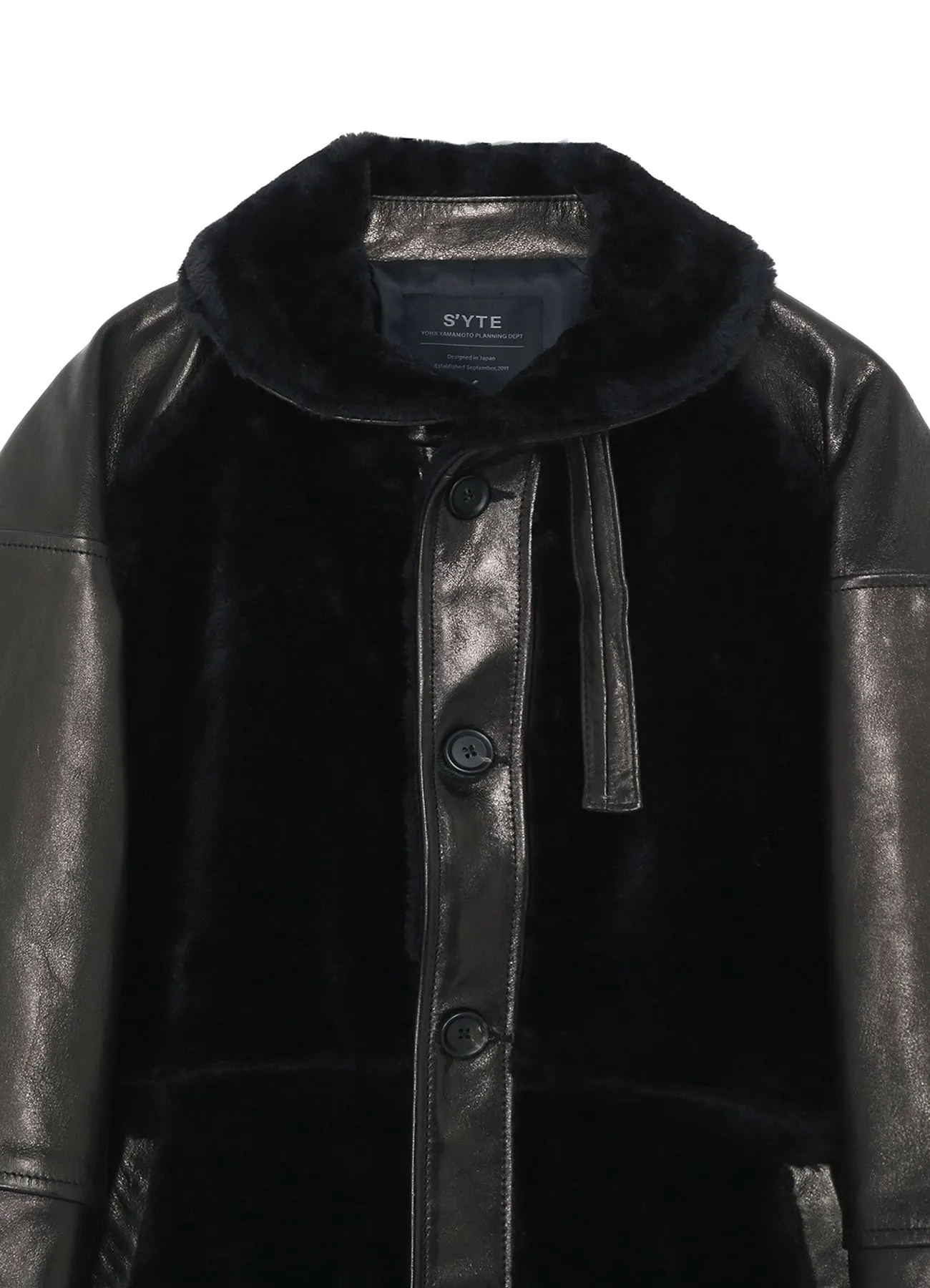 VEGETABLE TANNED SHEEPSKIN SHAWL COLLAR GRIZRRY JACKET