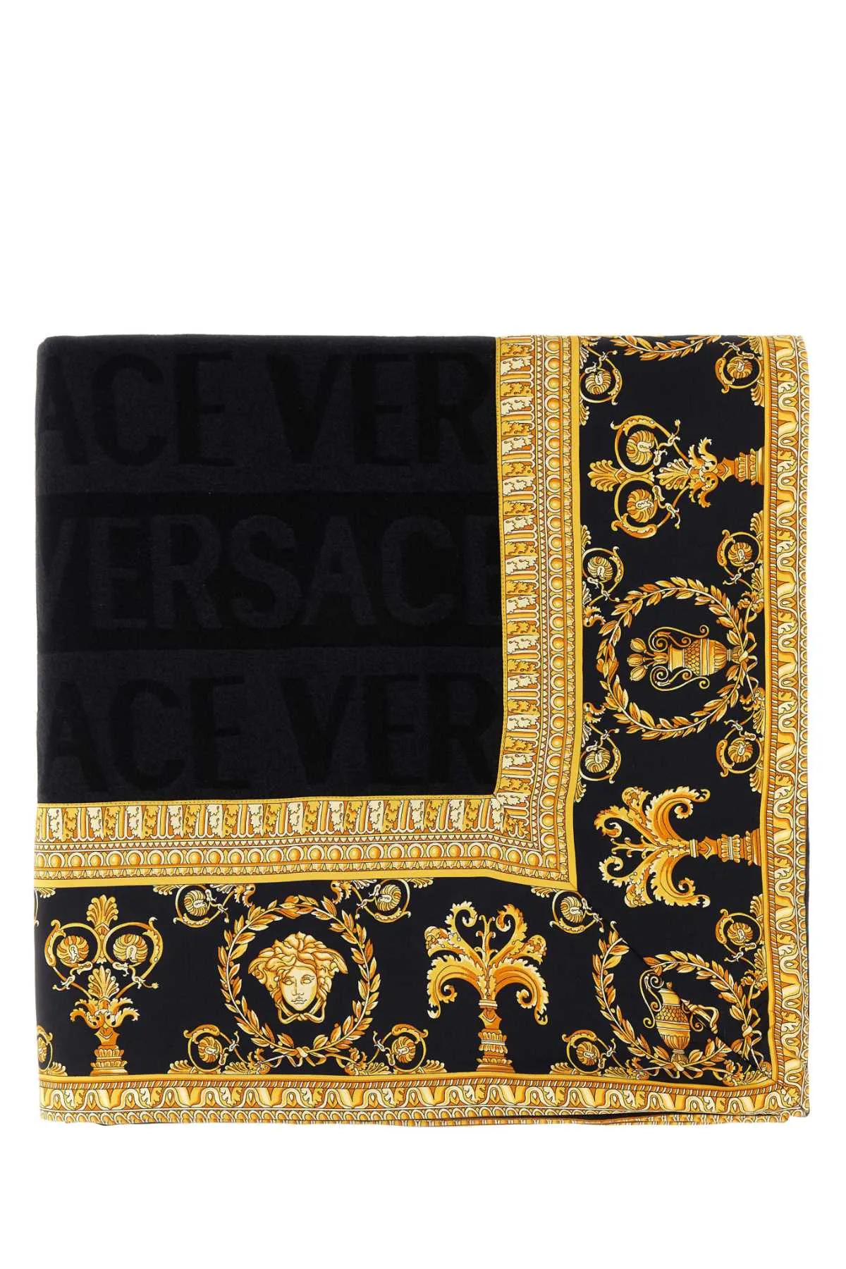 Versace Embroidered Wool And Silk I  Baroque Blanket