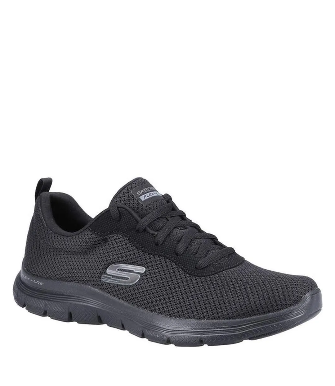 Womens/ladies flex appeal 4.0 brilliant view trainers black Skechers