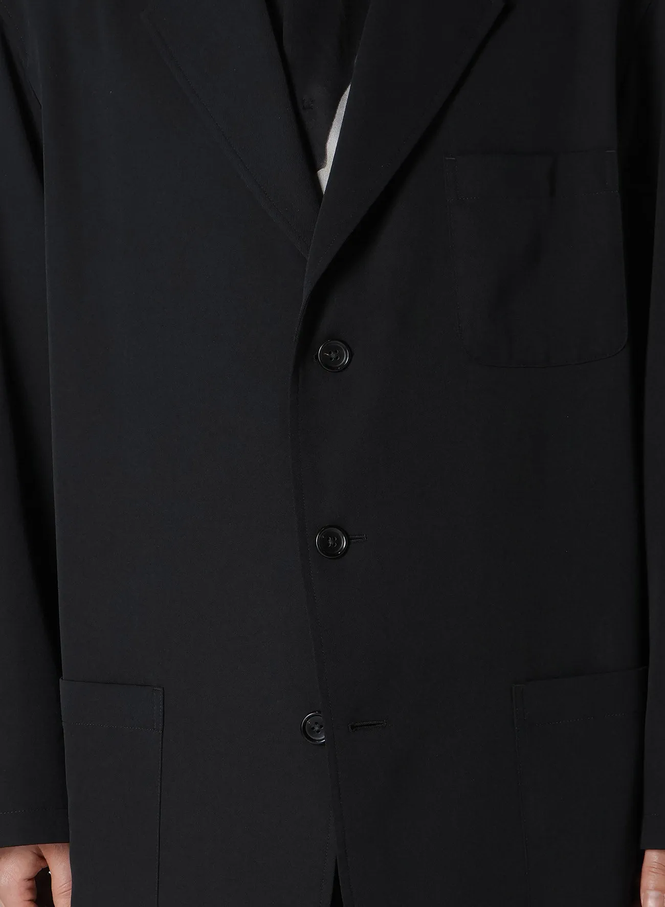 WOOL GABARDINE BLOUSON TAILORED JACKET