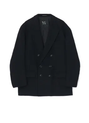 WOOL GABARDINE OVERSIZED TAILORED JACKET